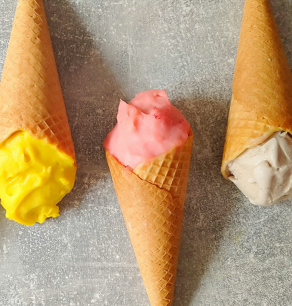 アイスクリームが並んだビジュアル